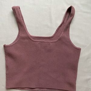 Kendall & Kylie Ribbed Crop Tank Top